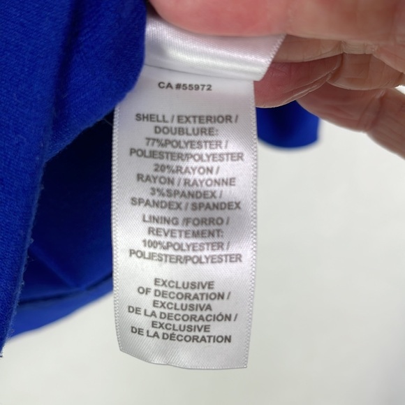 Laundry by Shelli Segal Sapphire Blue Jersey Blazer NWT - Picture 8 of 8